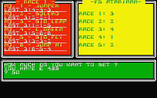 Frog Race atari screenshot